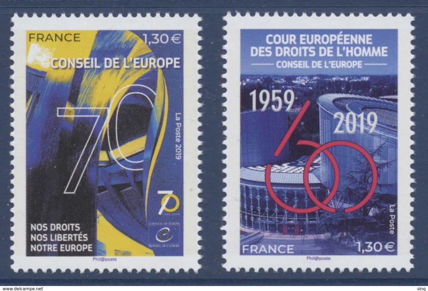 N° 174 Et 175 Année 2019 Faciale 1,30 Et 1,30 € - Neufs