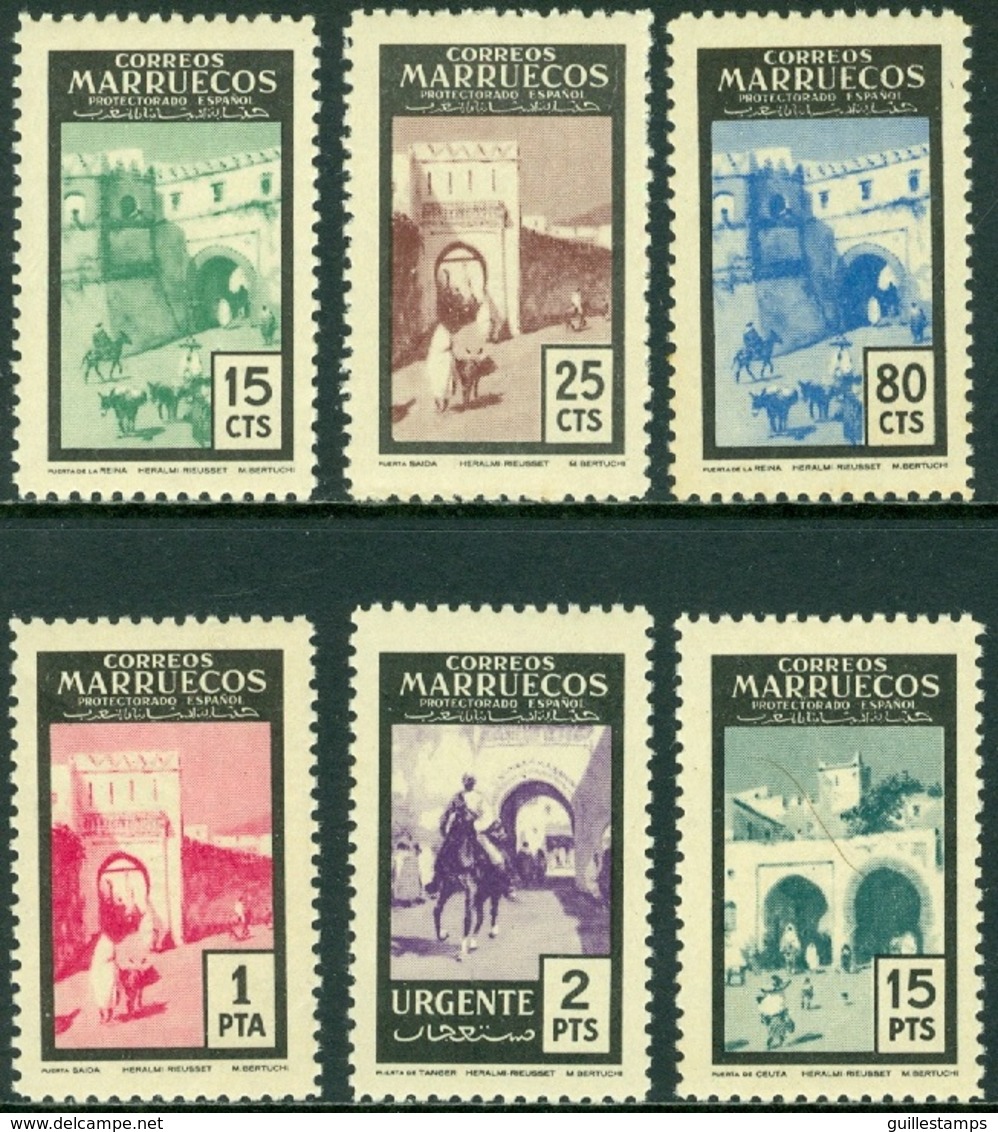 SPANISH COLONIES - MOROCCO 1955 CITY GATES** (MNH) - Marruecos Español