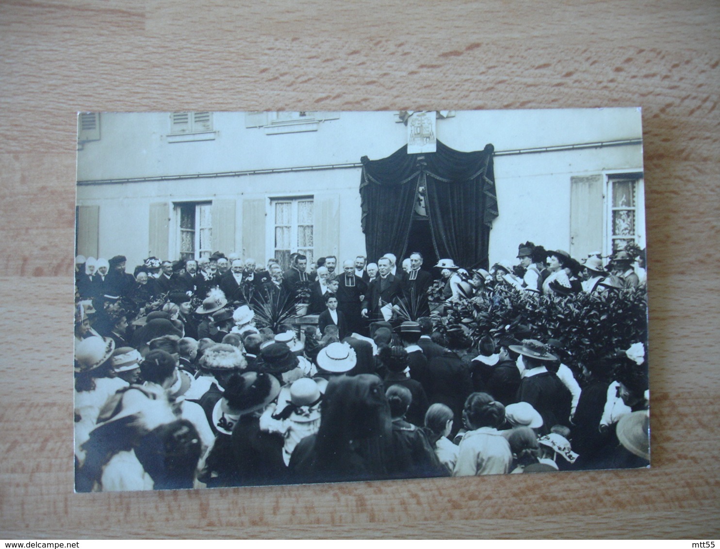 Carte Photo Obseque Foule - Photographie