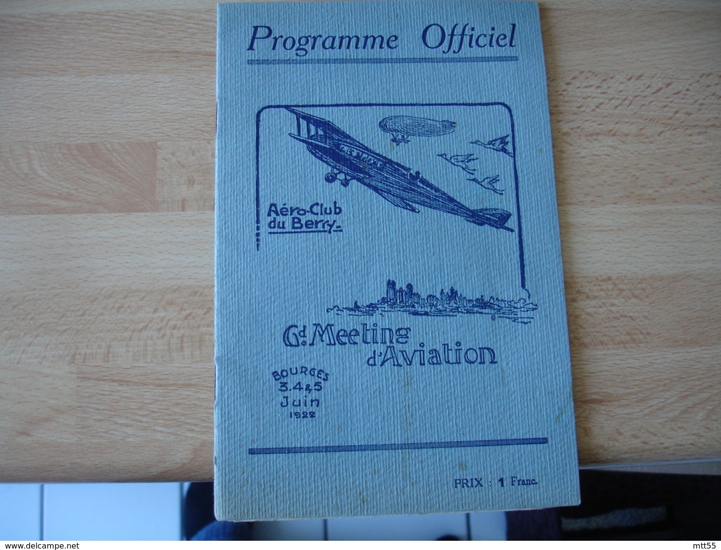 Programme  Officiel Grand Meeting Aviation Bourges Aero Club Berry - Programmes