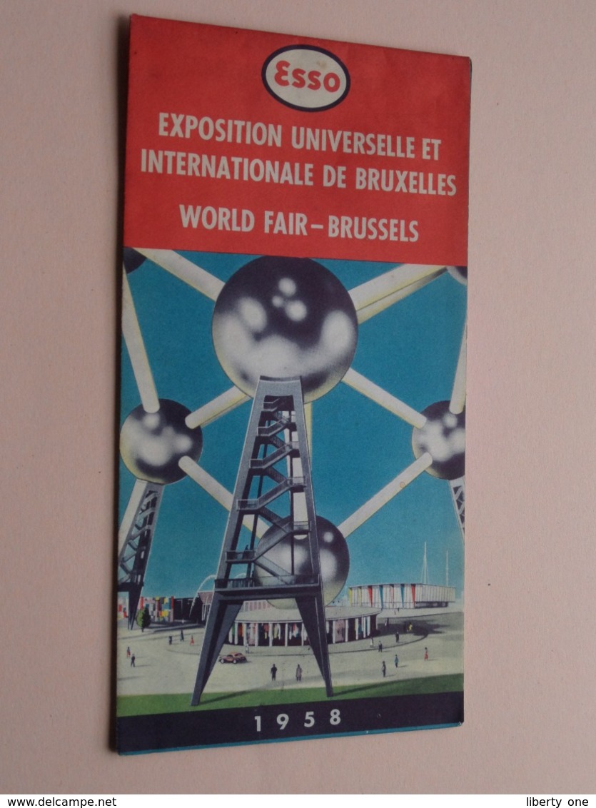 ESSO Belgium EXPOSITION UNIVERSELLE Et INTERNATIONALE De BRUXELLES WORLD FAIR 1958 ( Format 9,5 X 19 Cm.) ! - Dépliants Touristiques