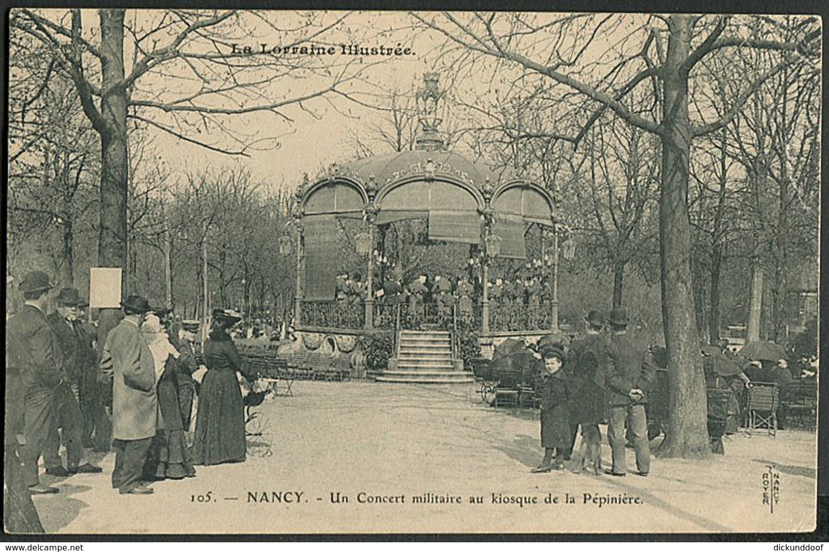 CP 54 Nancy - Un Concert Militaire Au Kiosque De La Pépiniere 1906 - Nancy