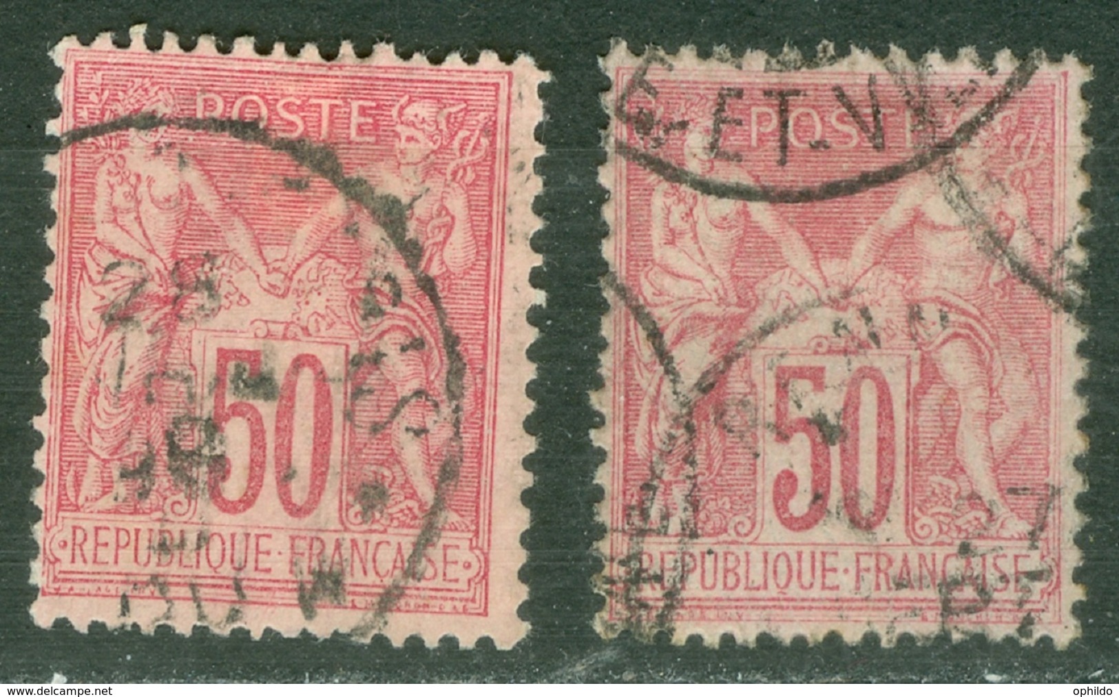 France  98  Et 104  Ob  TB - 1898-1900 Sage (Tipo III)