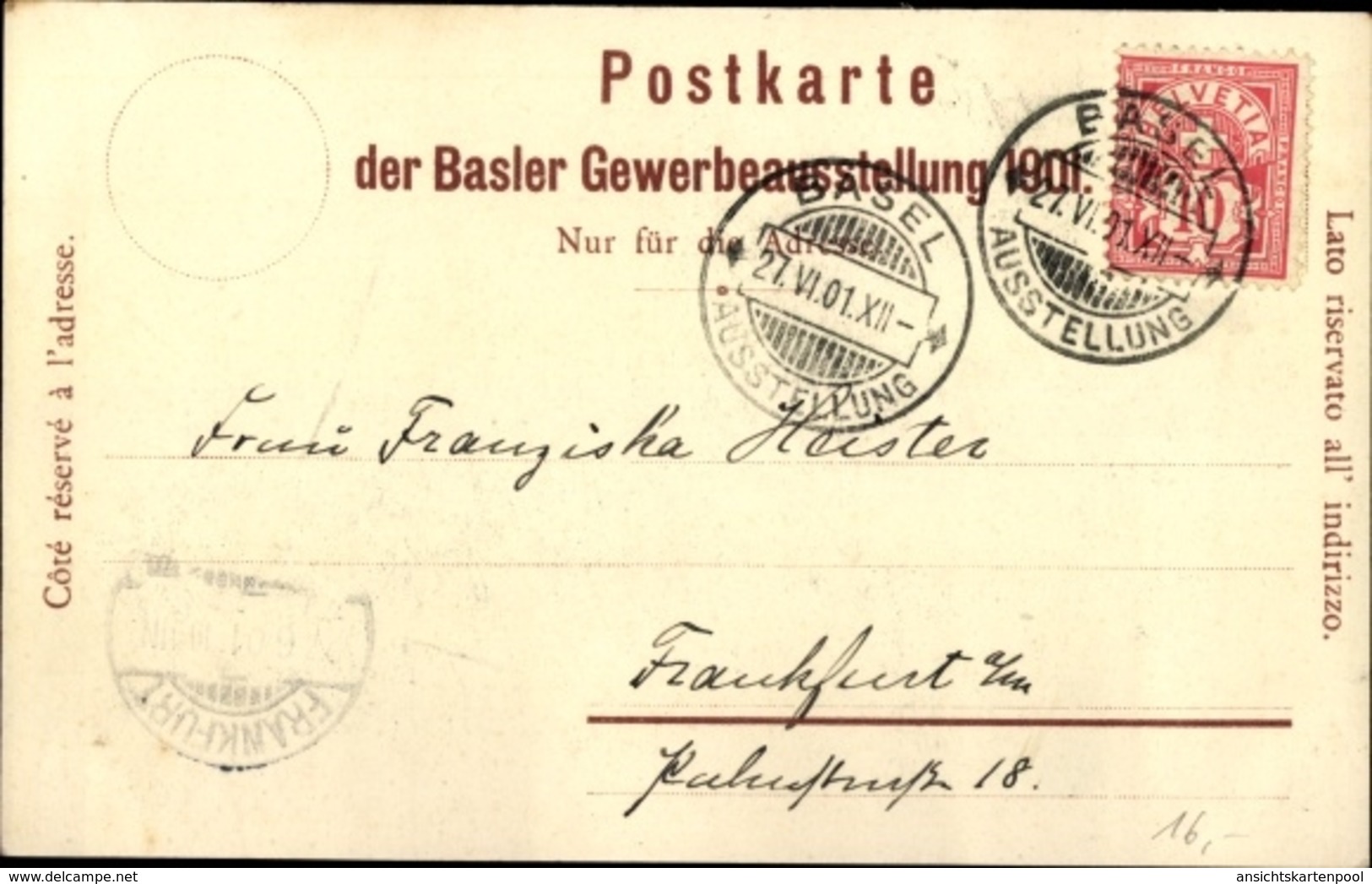 Artiste Cp Bâle Basel Stadt Schweiz, Gewerbeausstellung 1901, Bayernwirtschaft - Basel