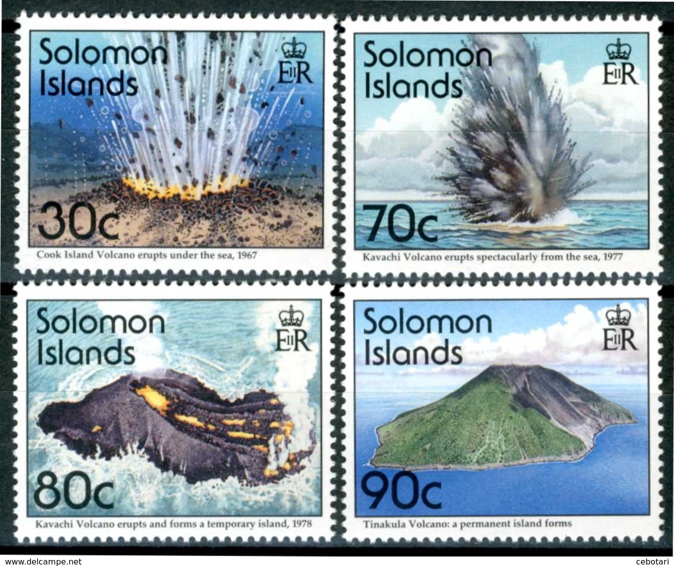 SOLOMON ISLANDS 1994** - Vulcani - 4 Val. MNH, Come Da Scansione. - Vulcani