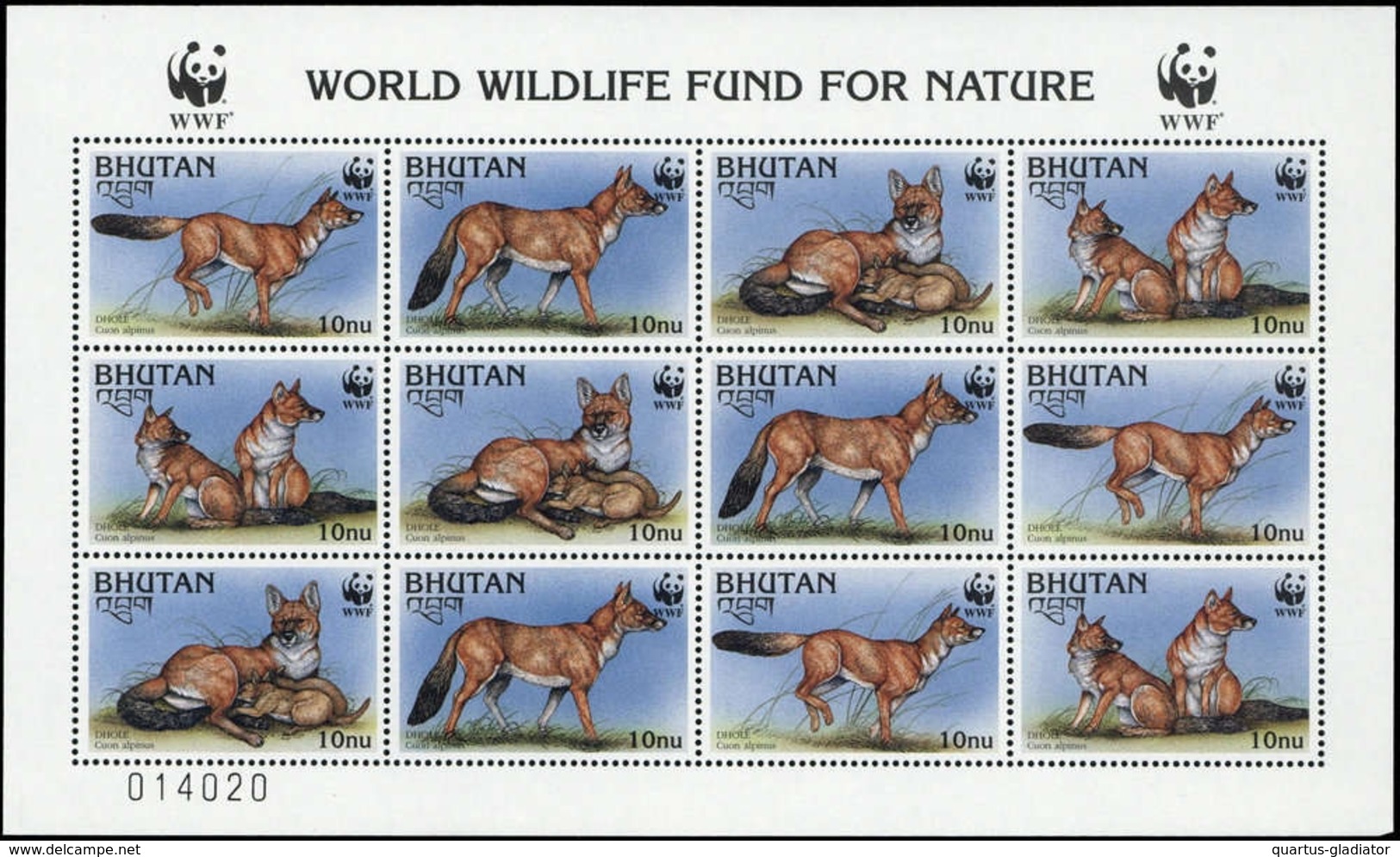 1997, Bhutan, 1687-90 KB ZD, ** - Bhutan