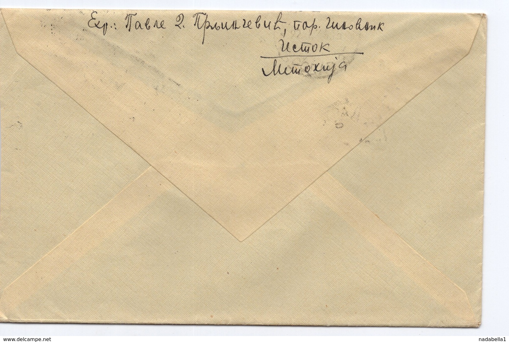 1946 YUGOSLAVIA, SERBIA, KOSOVO, ISTOK TO BELGRADE, TITO, REGISTERED COVER - Lettres & Documents