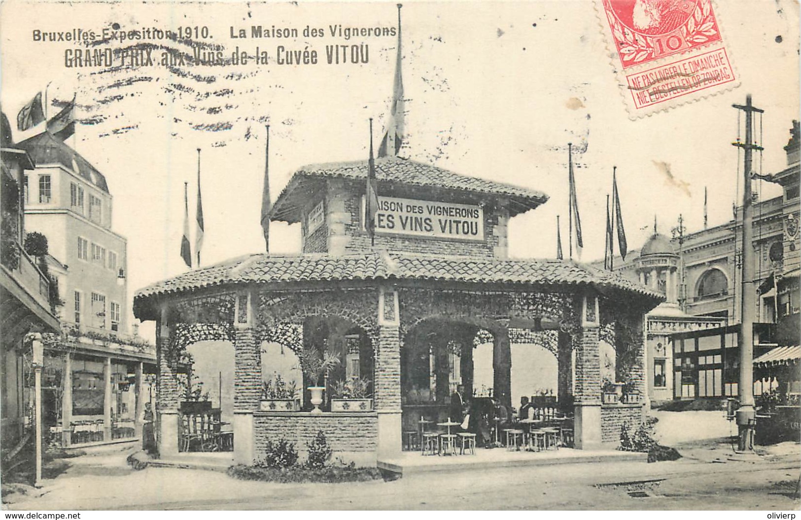 Belgique - Bruxelles - Expo 1910 - La Maison Des Vignerons - Vins De La Cuvée VITOU - Expositions Universelles