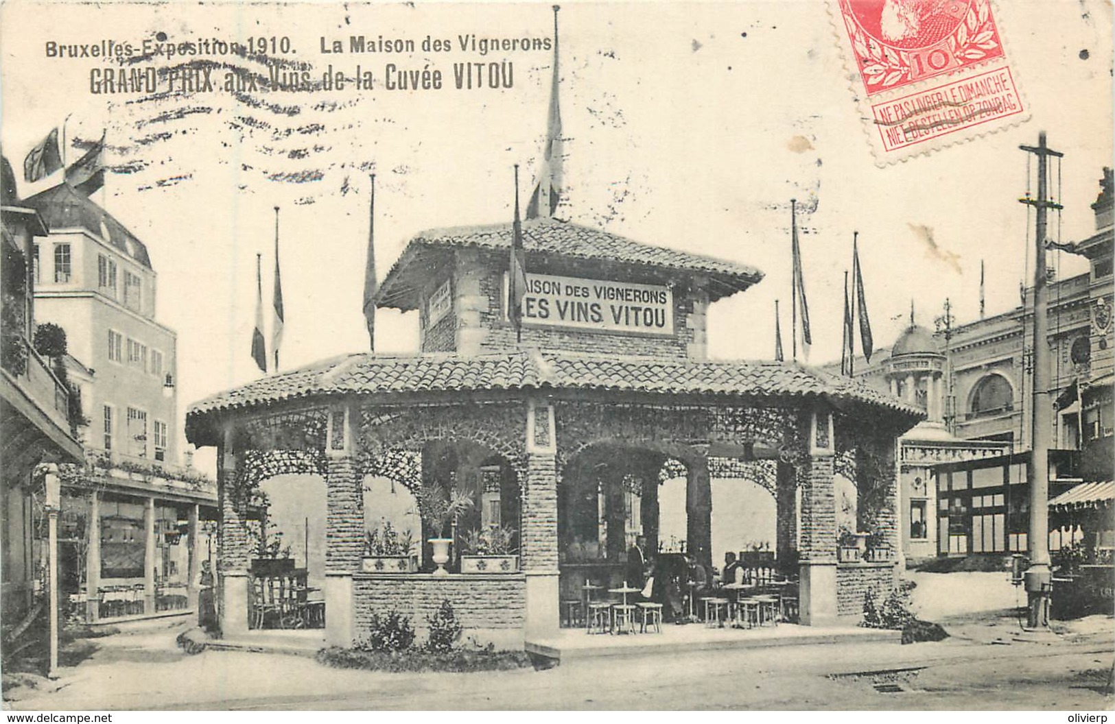 Belgique - Bruxelles - Expo 1910 - La Maison Des Vignerons - Vins De La Cuvée VITOU - Wereldtentoonstellingen