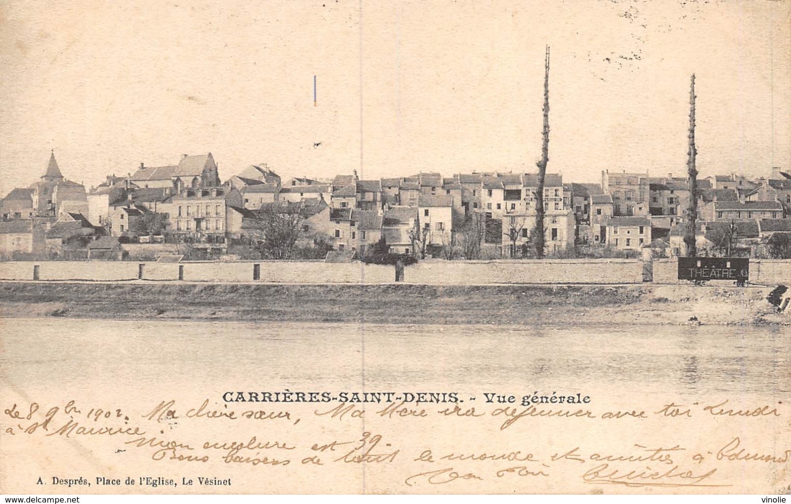 PIE-Z AR-19-1504 : CARRIERES SAINT DENIS. CARTE PRECURSEUR. - Carrières-sur-Seine