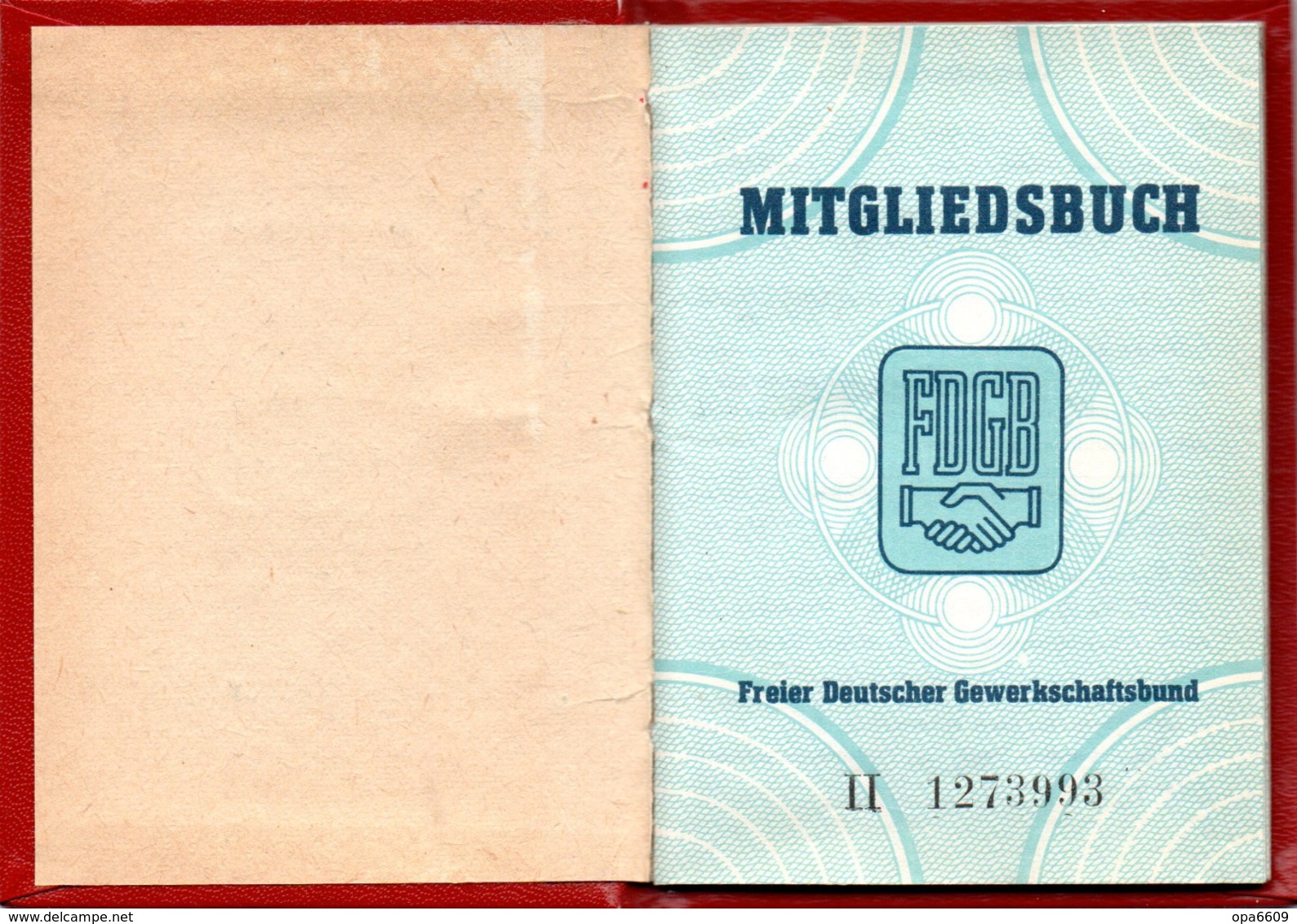 (Kart-ZD) DDR MITGLIEDSBUCH "FDGB - Freier Deutscher Gewerkschaftsbund" Ausgest. Görlitz 10.6.1980 Bis 1989 - Historische Dokumente