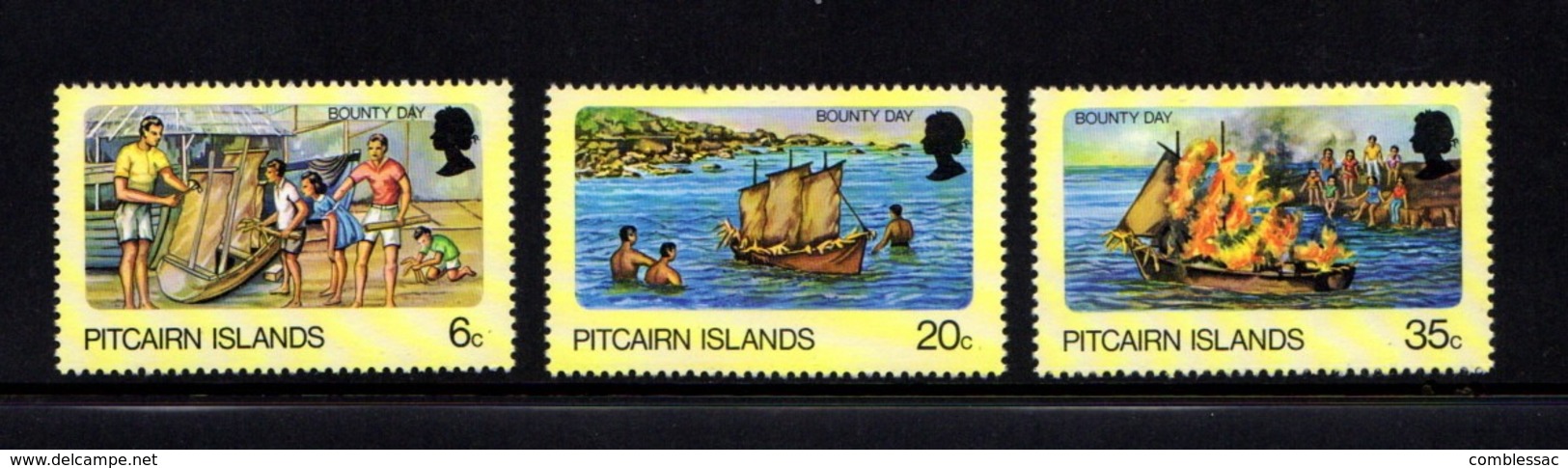 PITCAIRN  ISLANDS    1978    Bounty  Day    Set  Of  3    MNH - Pitcairn Islands