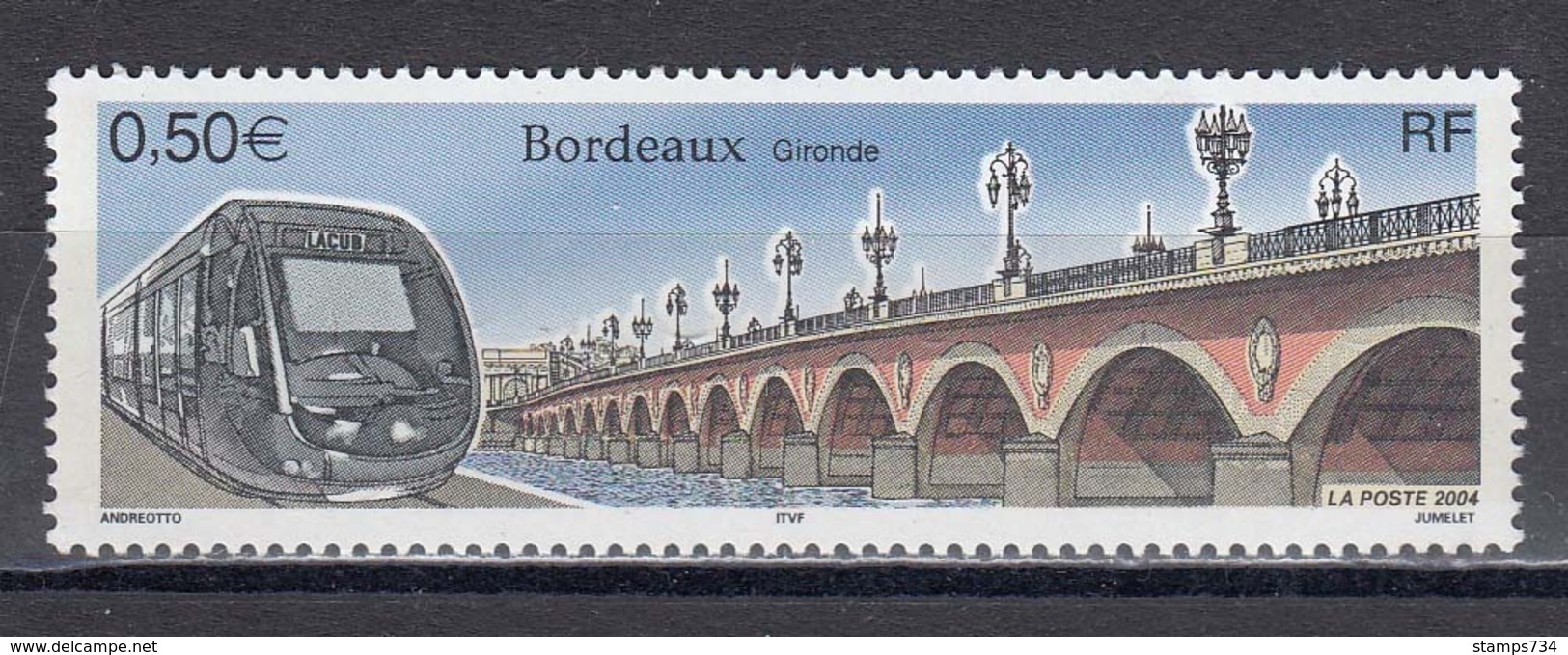 France 2004 - Bordeaux, Tramway Et Pont, YT 3661, Neuf** - Neufs