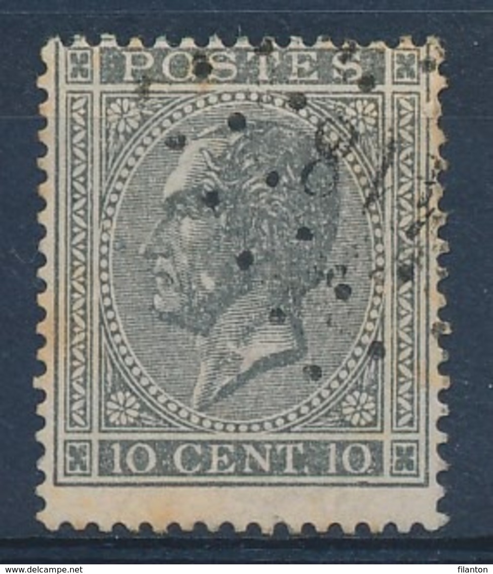 BELGIE - OBP Nr 17A - Gest./obl. P418  "LEMBECQ" (ref. ST 1239) - 1865-1866 Profile Left