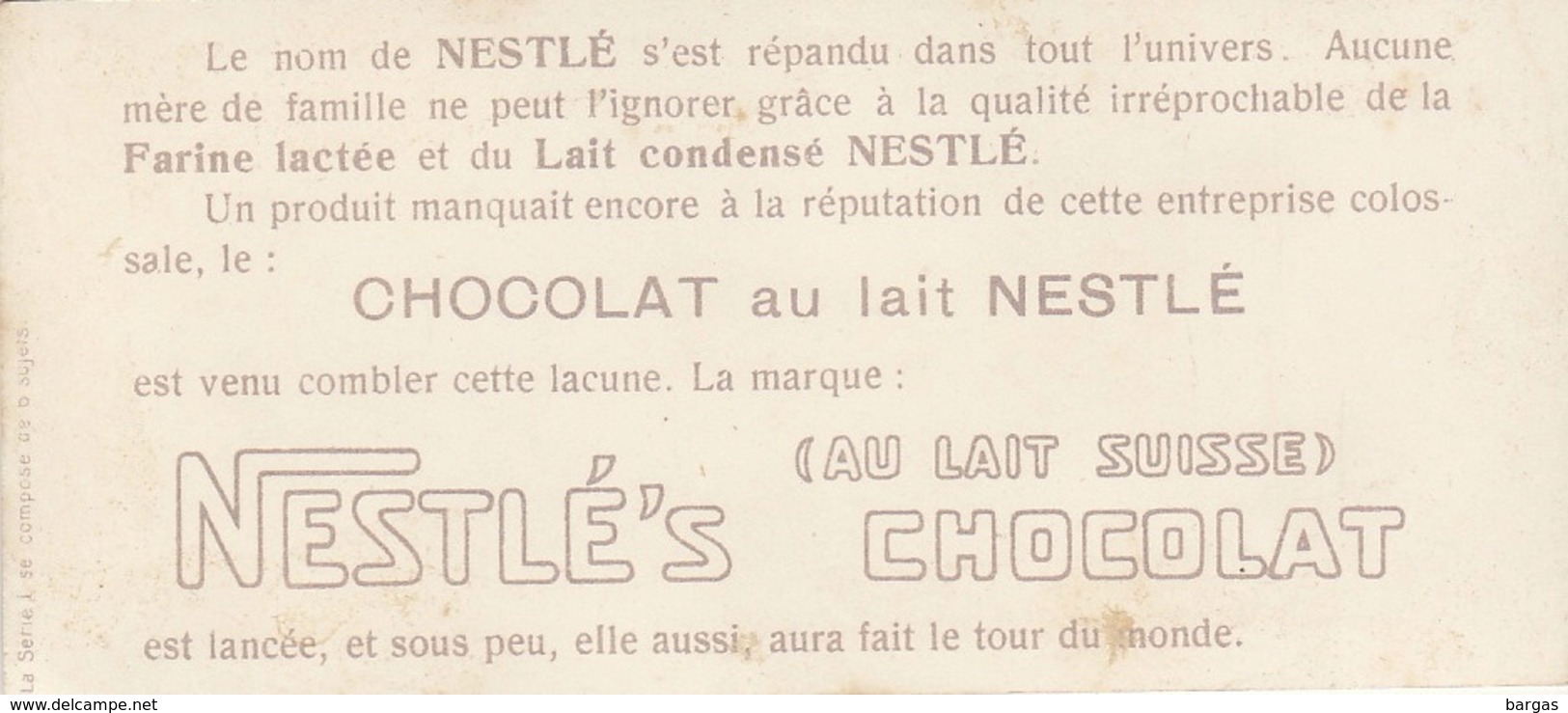 Chromo Nestlé Au Lait Suisse - Nestlé