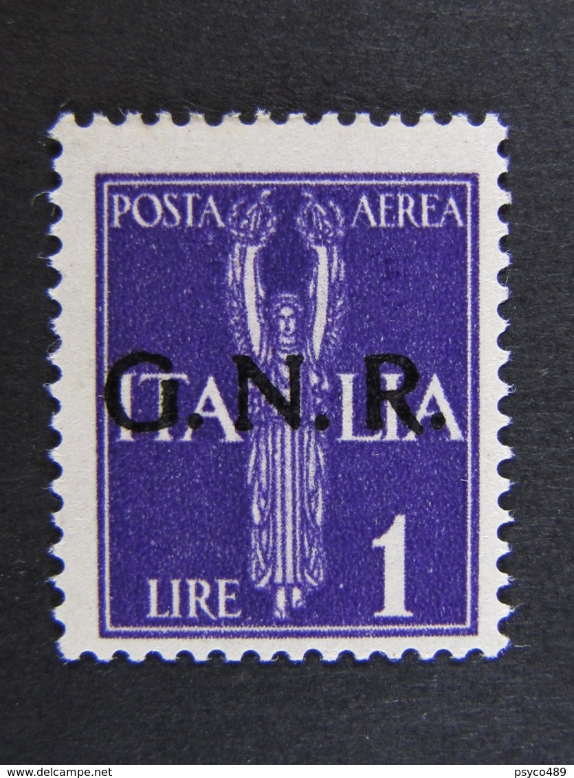 ITALIA Repubblica Sociale GNR Aerea-1944- "Allegorica" £. 1 MH* (descrizione) - Poste Aérienne