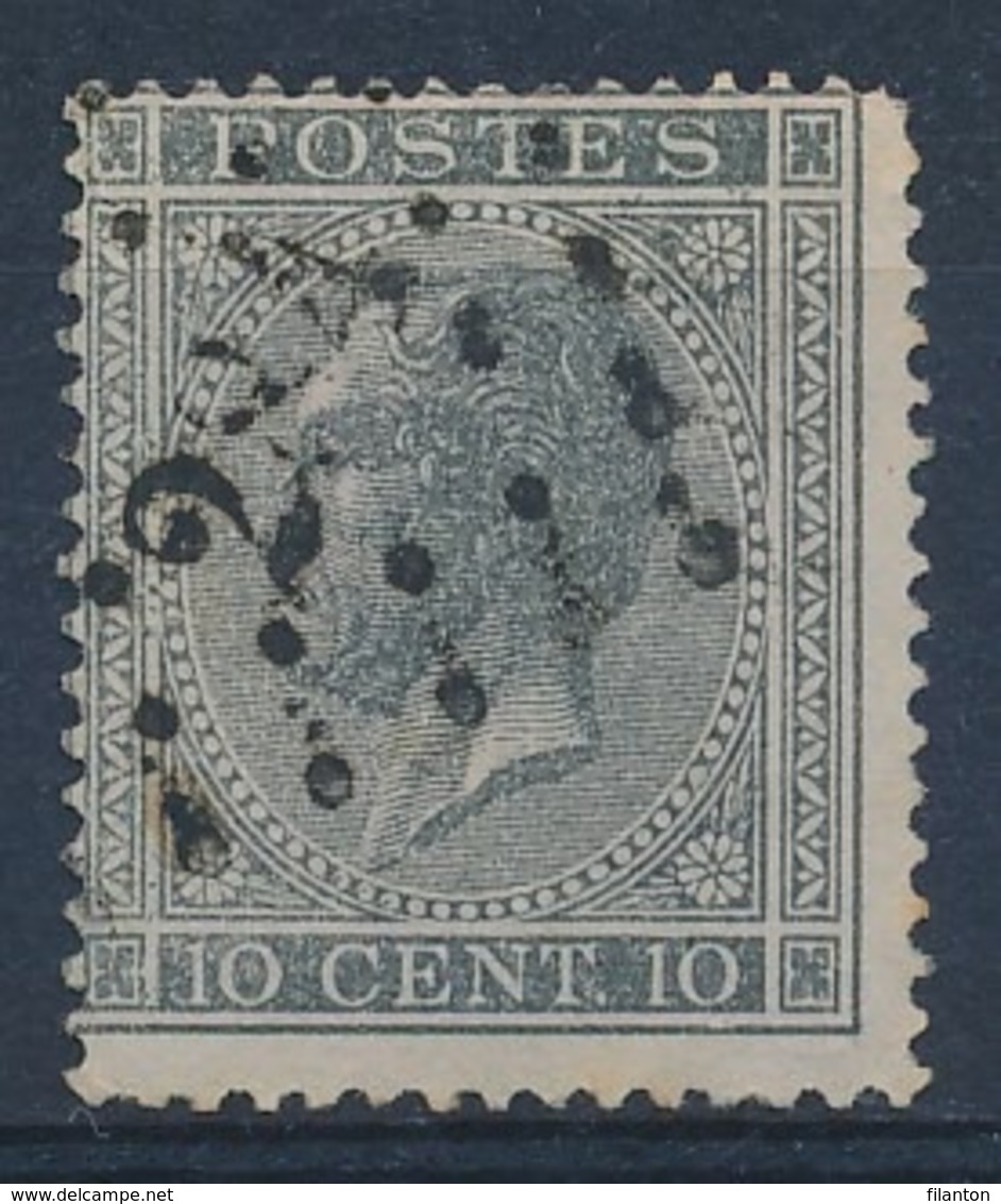 BELGIE - OBP Nr 17A - Gest./obl. P284  "OTTIGNIES" (ref. ST 1244) - 1865-1866 Profile Left