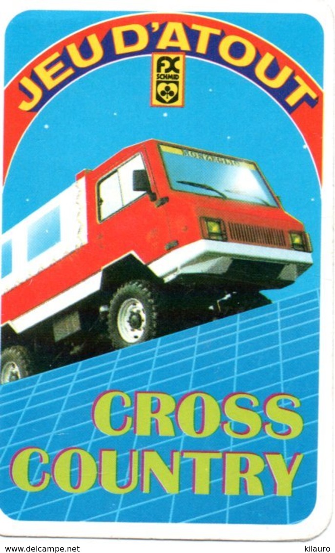 Jeu  D'atout Quartettes CROSS COUNTRY Camion Car Auto Card - Jeu Des 7 Familles Playing Cards - Autres & Non Classés