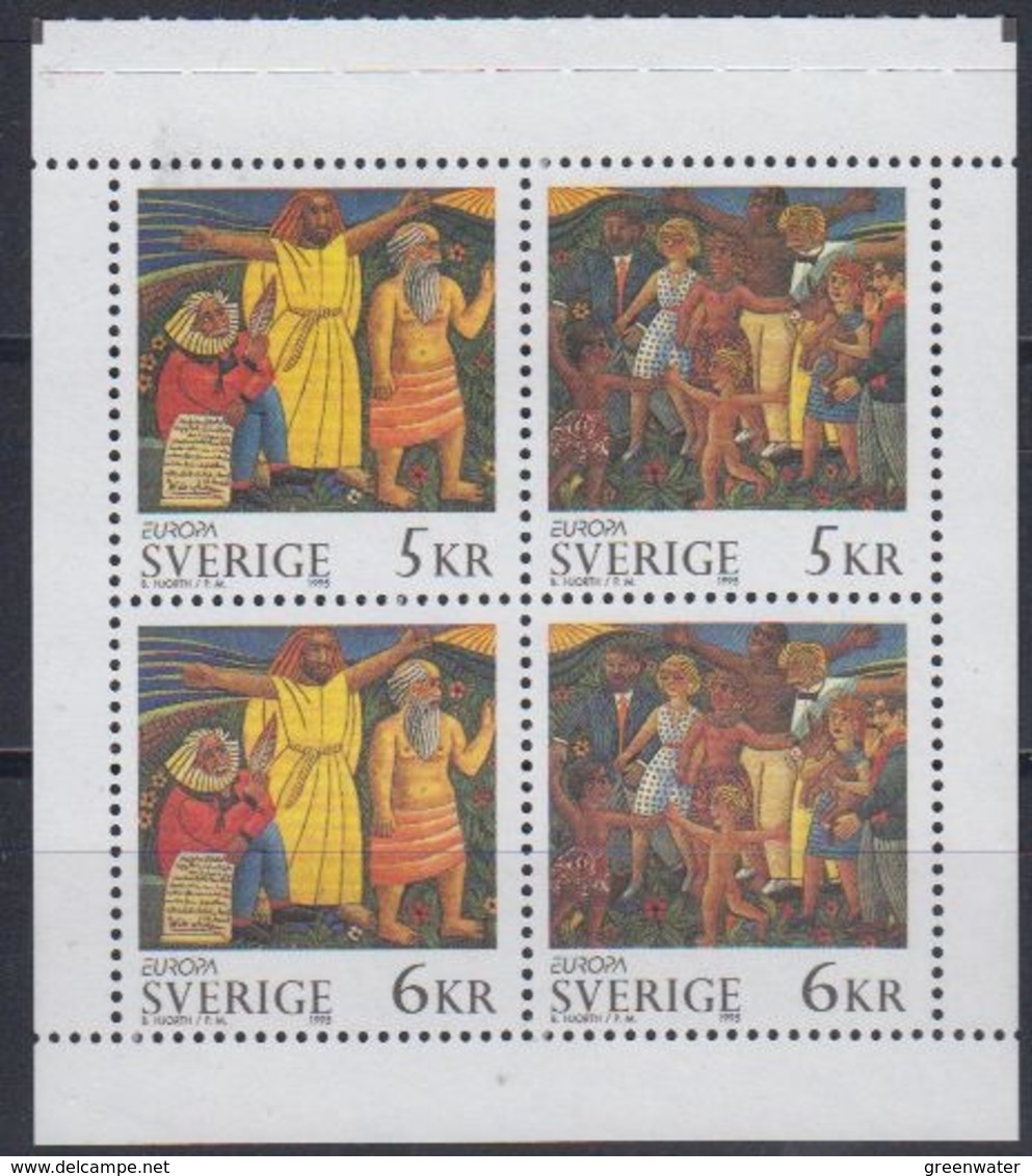 Europa Cept 1995 Sweden Booklet Pane ** Mnh (45211C) - 1995