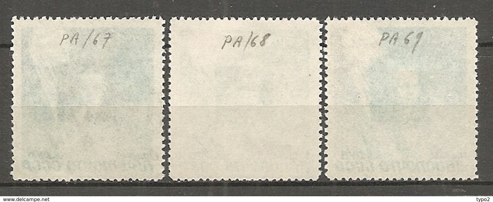 RUSSIE -  Yv. PA   N° 67 à 69  (o)  Ballon "Sirius"   Cote  7,5  Euro  BE  2 Scans - Used Stamps