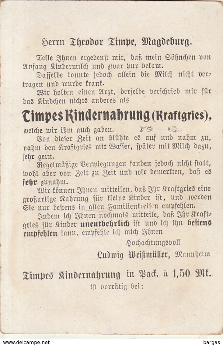 Chromo Limpe Theodor Magdeburg Allemagne Deutschland Poupée Sommeil - Autres & Non Classés