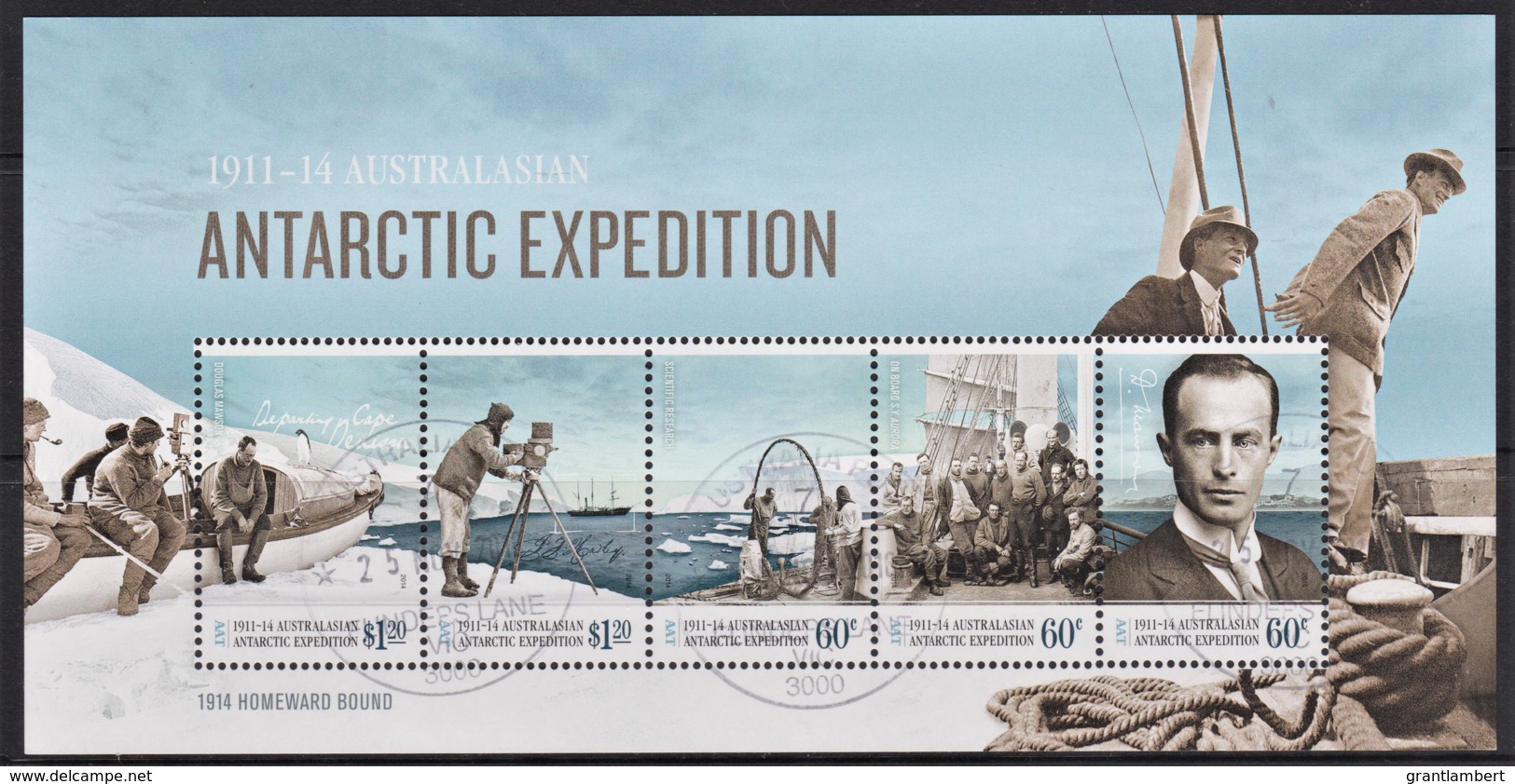 Australian Antarctic 2014 Expedition 1914 Homeward Bound Minisheet CTO - Gebraucht