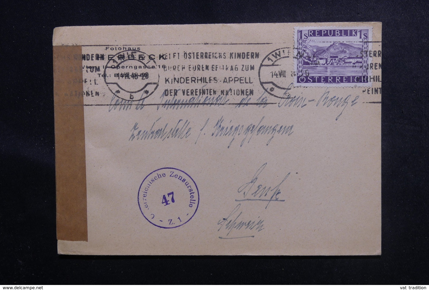 AUTRICHE - Enveloppe De Wien Pour La Suisse En 1948 Avec Contrôle Postal - L 47020 - Covers & Documents