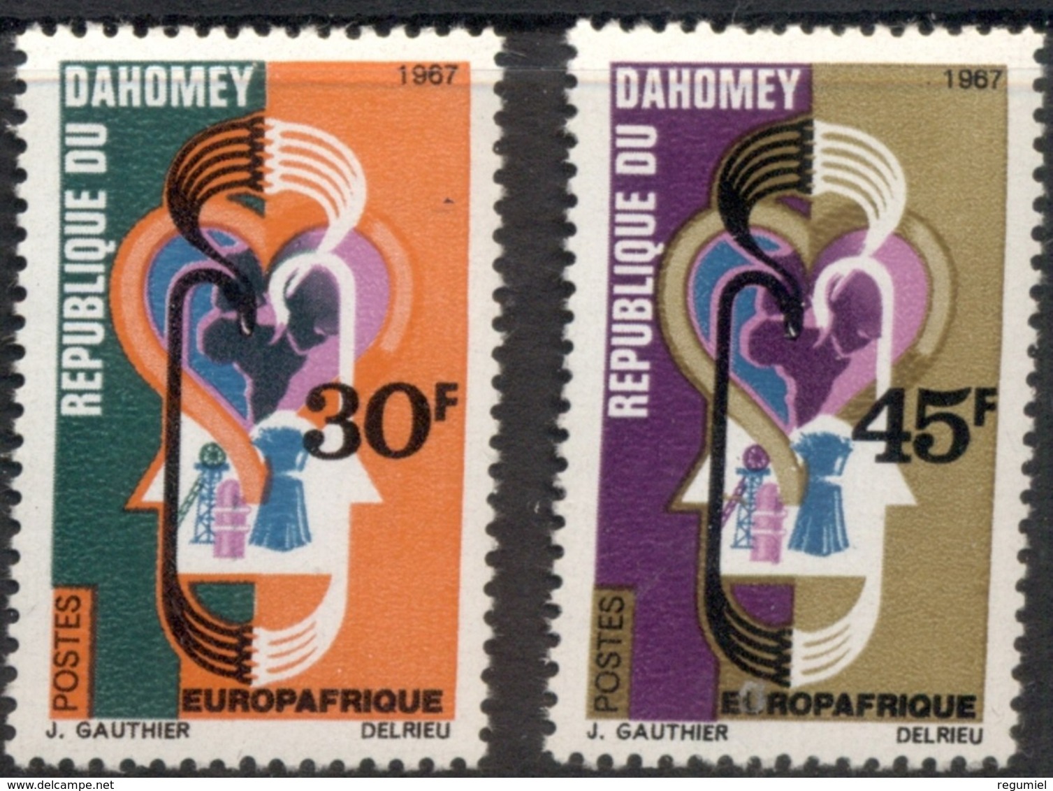 Dahomey 257/258 ** MNH. 1967 - Benin – Dahomey (1960-...)