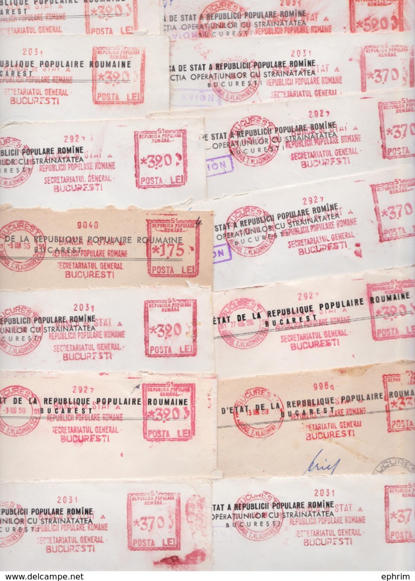 ROUMANIE ROMANIA - Beau Lot Varié De 121 Enveloppes En Affranchissement Automatique Machine Stampless Mail Covers EMA - Macchine Per Obliterare (EMA)