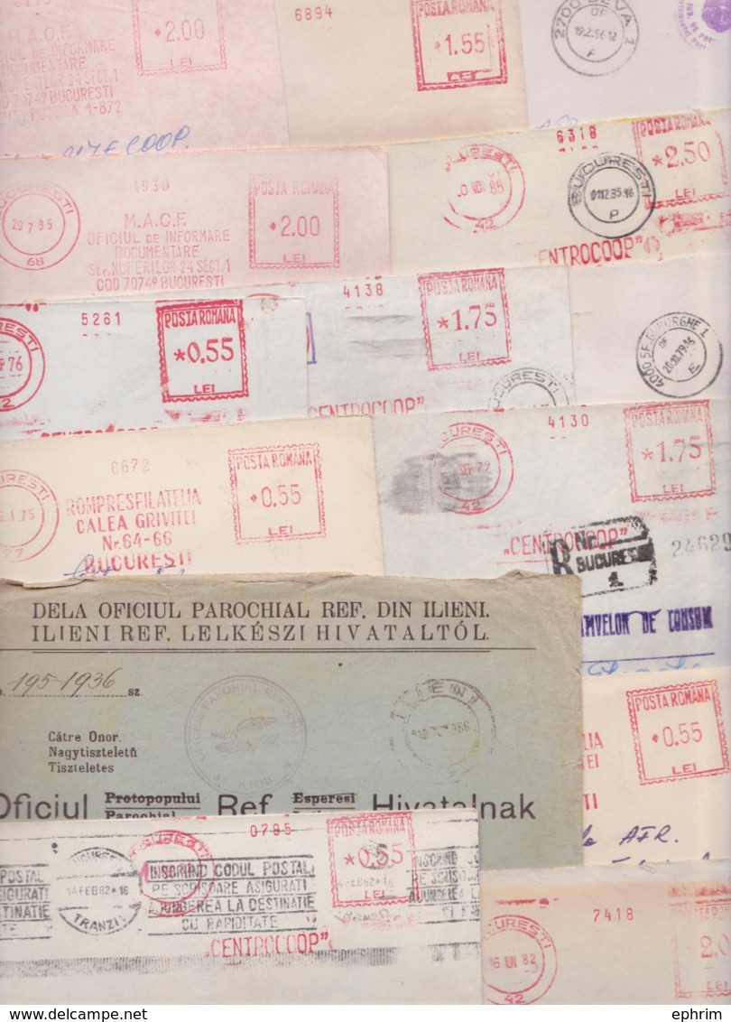 ROUMANIE ROMANIA - Beau Lot Varié De 121 Enveloppes En Affranchissement Automatique Machine Stampless Mail Covers EMA - Macchine Per Obliterare (EMA)