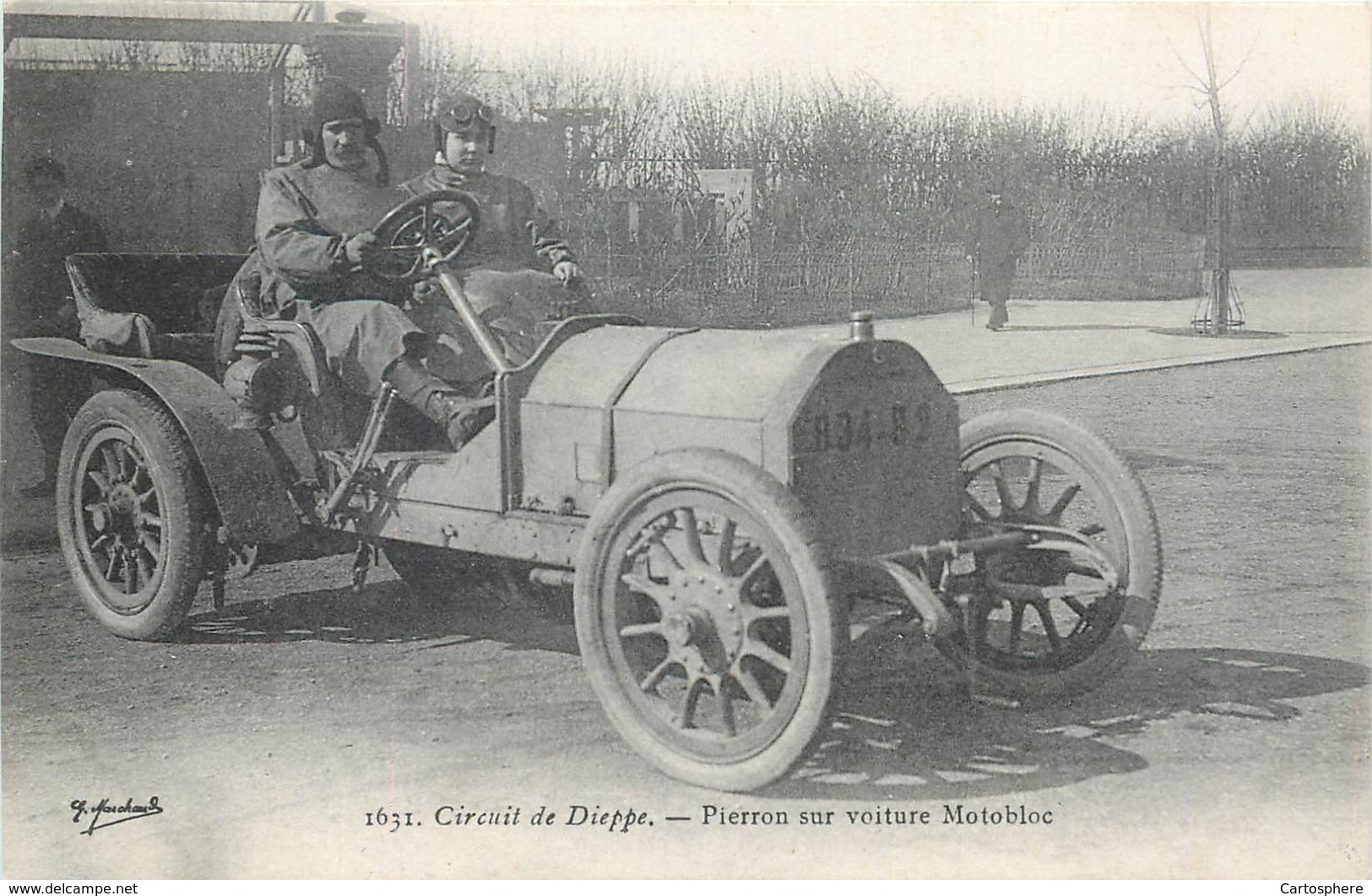 CPA 76 Circuit De Dieppe Pierron Sur Voiture Motobloc Course Automobile Pilote Bordeaux - Autres & Non Classés