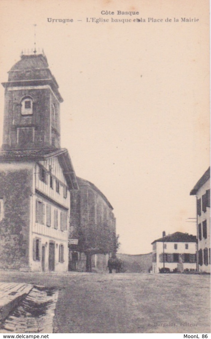 64 - URRUGNE - EGLISE BASQUE - PLACE DE LA MAIRIE - Urrugne