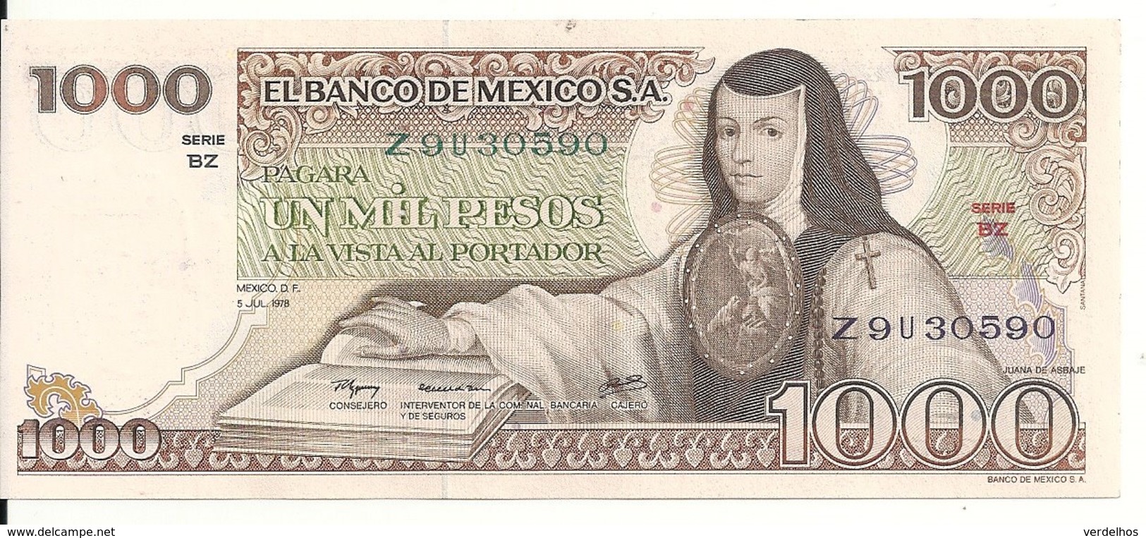 MEXIQUE 1000 PESOS 1978 AUNC P 70 A - Messico