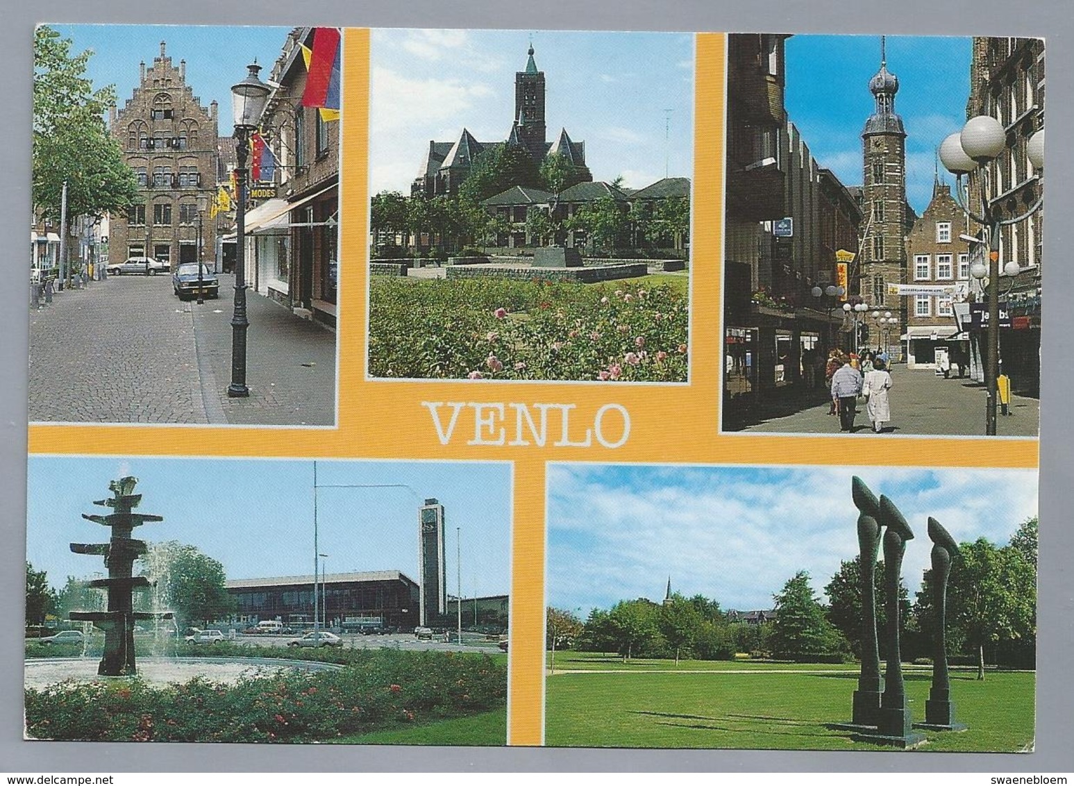 NL.- VENLO. 5 Luik. Romerhuis, Stadhuis, Kerk, Binnenstad, Monumenten. - Venlo