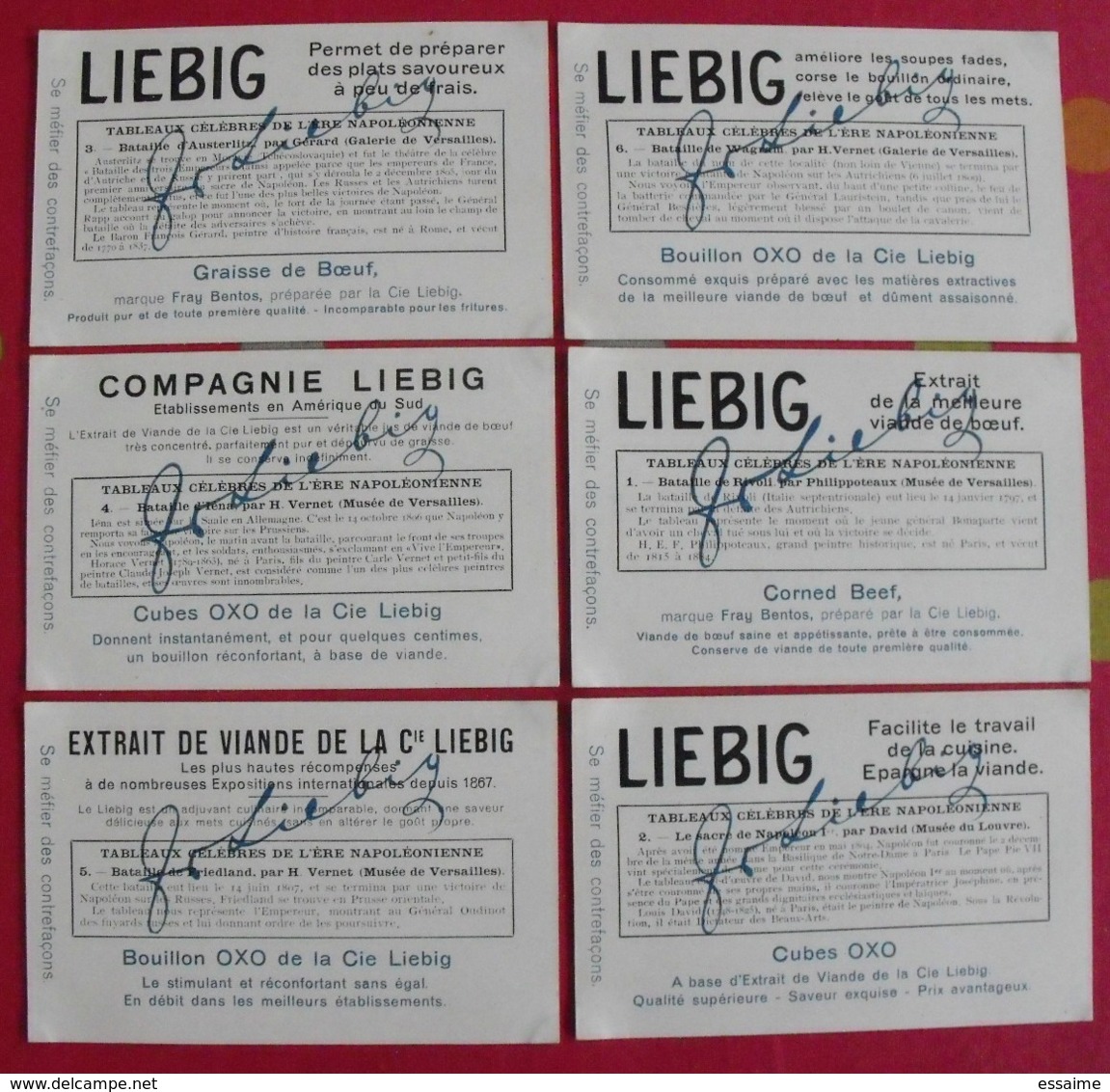 6 Chromo Liebig : Tableaux Célèbres De L'ère Napoléonienne. 1927. S 1201. Chromos. - Liebig