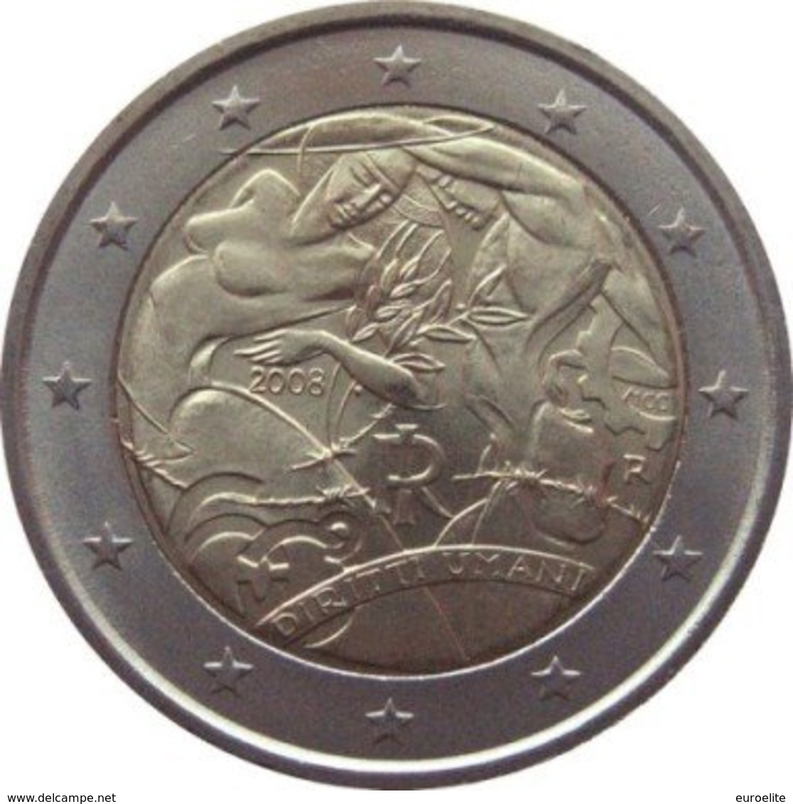 2 Euro Commemorativo Italia 2008 -  “60° Anniv. Dichiarazione Universale Dei Diritti Dell’uomo” - Italia