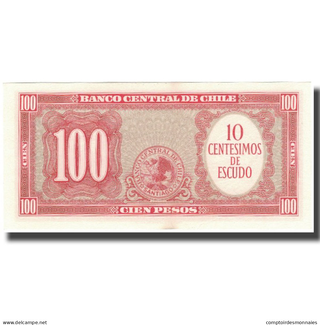 Billet, Chile, 10 Centesimos On 100 Pesos, KM:127a, NEUF - Cile
