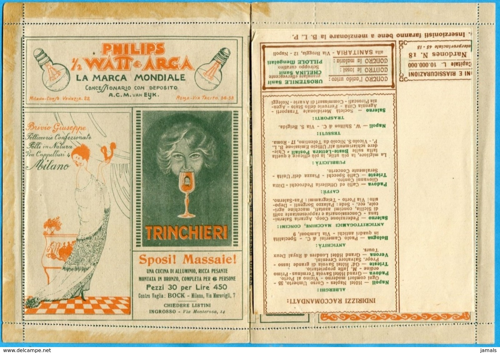 BLP, Electric Bulb, Motor Car, Wine Flask, Cinema, Art, Advertising Lettersheet Mint Italy - Postwaardestukken