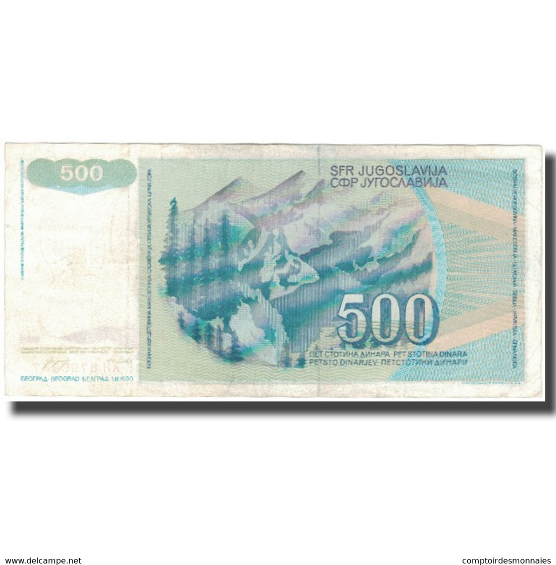 Billet, Yougoslavie, 500 Dinara, 1990, KM:106, TB+ - Joegoslavië