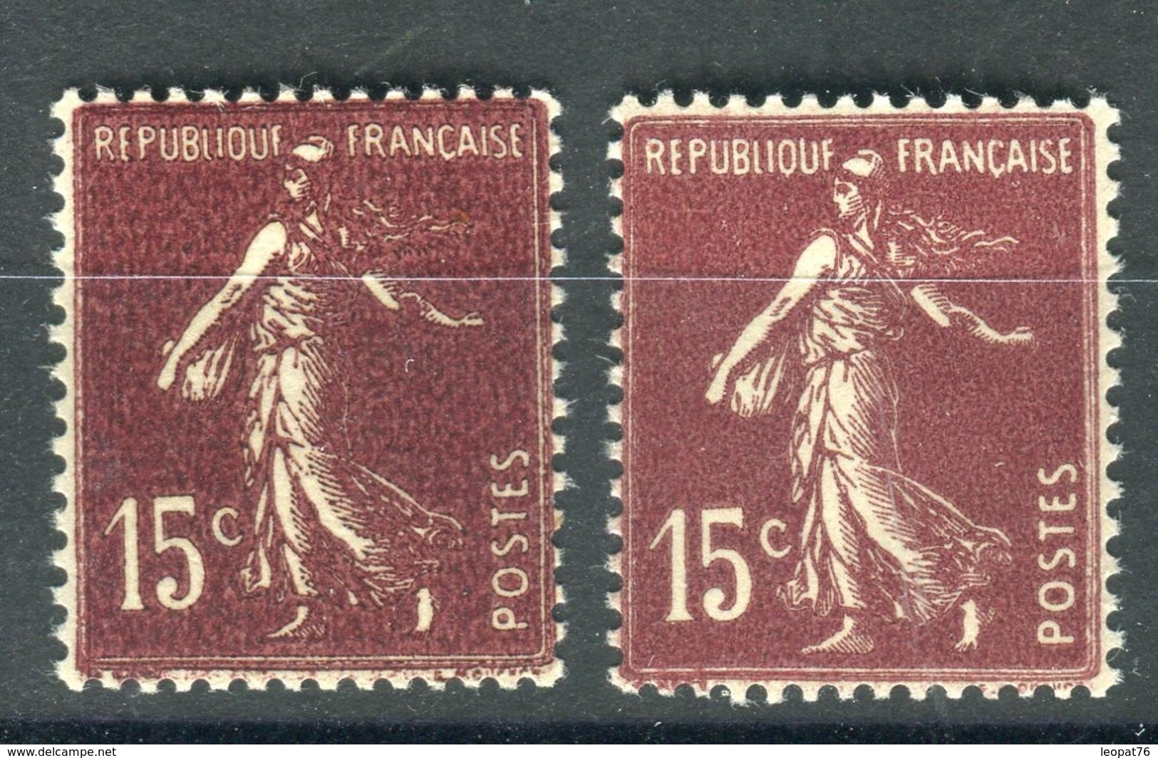 Variété N° Yvert 189 ,1 Exemplaire Très Foncé ( Inscriptions Fine ) + Normal , Neufs Luxe - Prix Fixe - Réf V 778 - Neufs