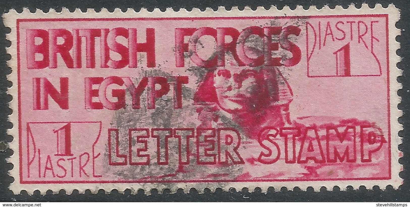 British Forces In Egypt. 1936 Definitives. 1p Red Used. P14½X14 SG A7 - Used Stamps