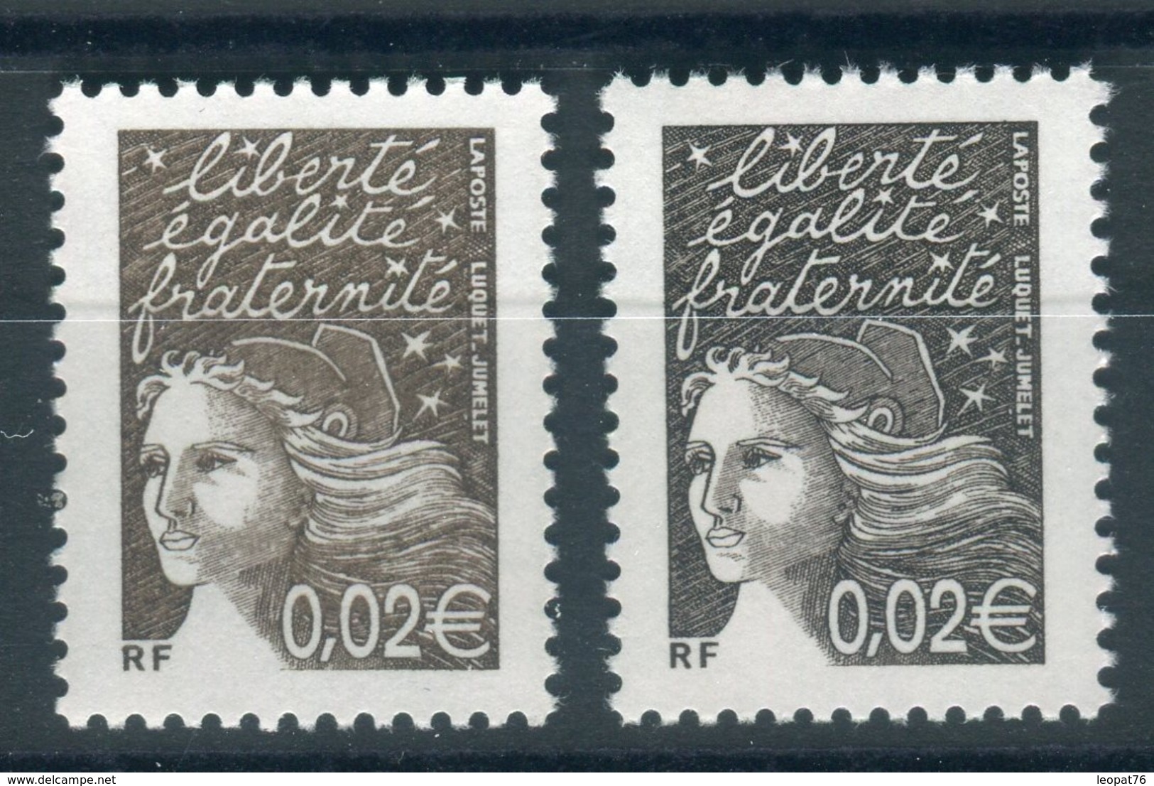 Variété N° Yvert 3444,1 Exemplaire Brun + Normal Bistre Noir, Neufs Luxe - Prix Fixe - Réf V 781 - Unused Stamps