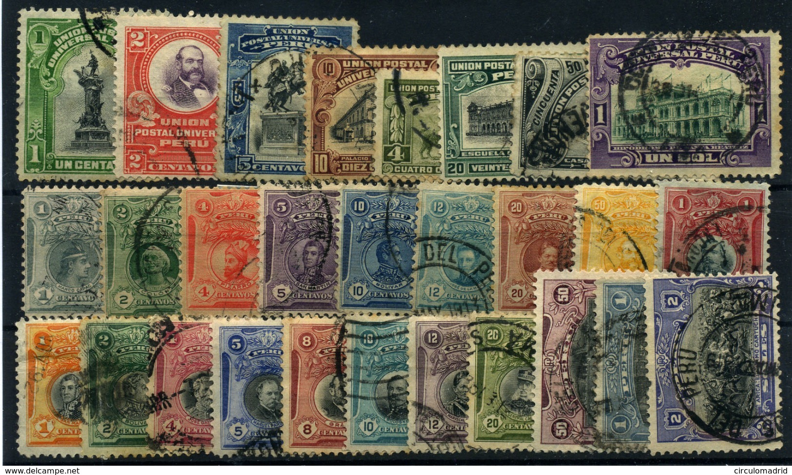 Perú Nº 133/40, 142/50, 178/86. Año 1907/18 - Perú