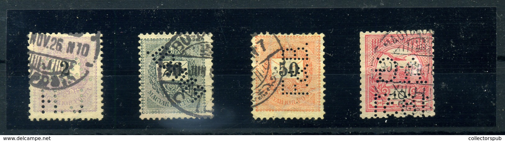 CÉGLYUKASZTÁS , Kis Tétel  /  CORP. PUNCHED Small Bundle - Used Stamps