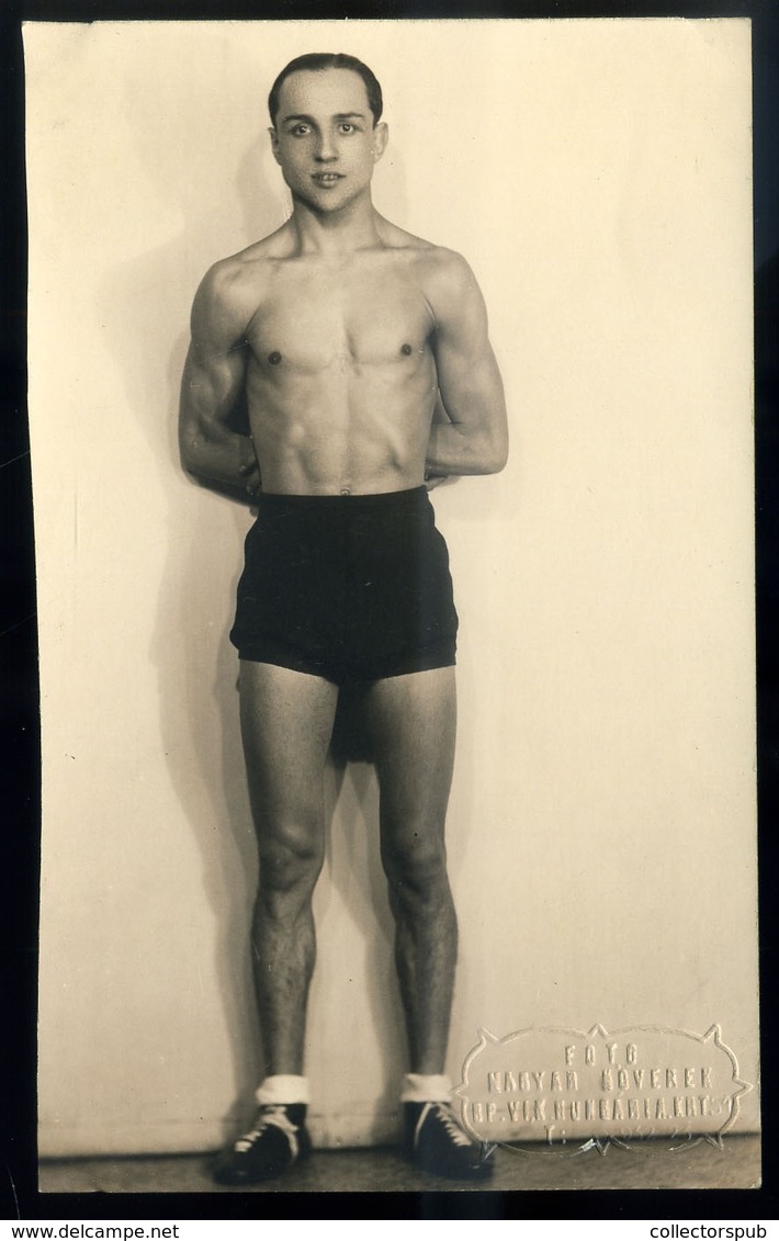 SPORT ökölvívás , Ökölvívó ,   Fotós Képeslap   /  SPORT Boxing Photo Vintage Pic. P.card - Boksen