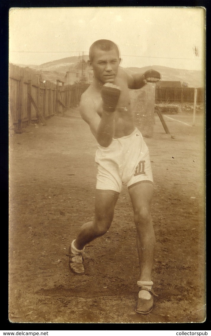 SPORT ökölvívás , Ökölvívó ,   Fotós Képeslap   /  SPORT Boxing Photo Vintage Pic. P.card - Boksen