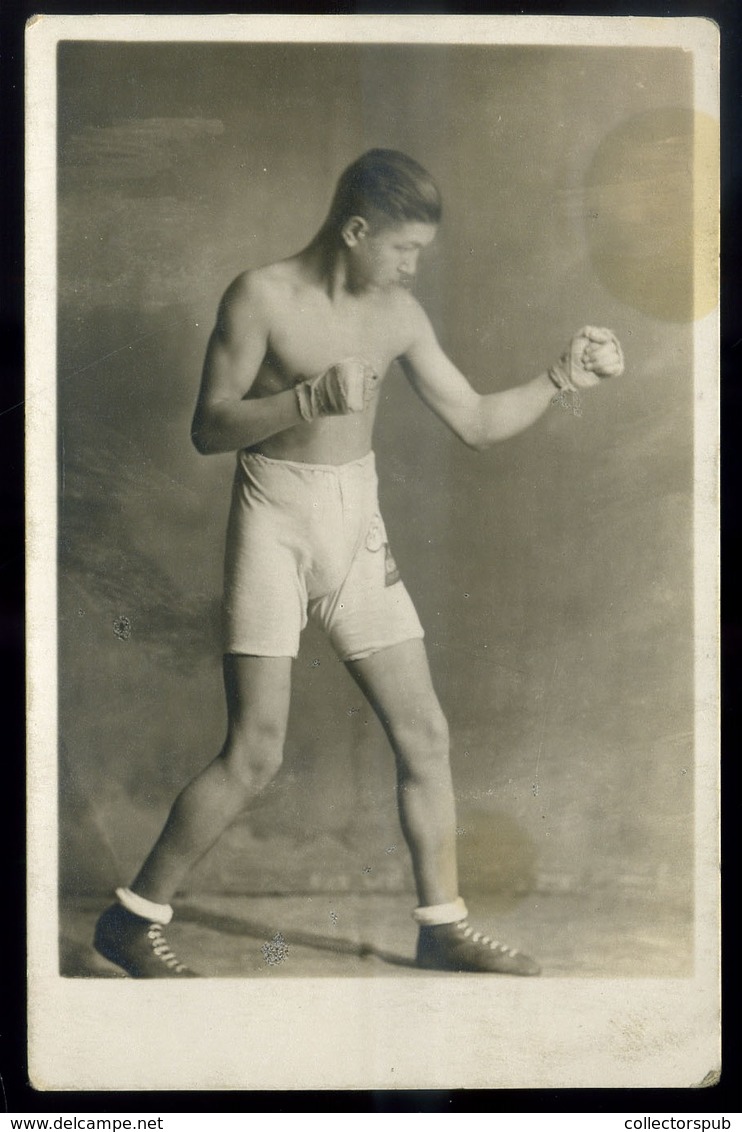 SPORT ökölvívás , Ökölvívó ,   Fotós Képeslap   /  SPORT Boxing Photo Vintage Pic. P.card - Boksen