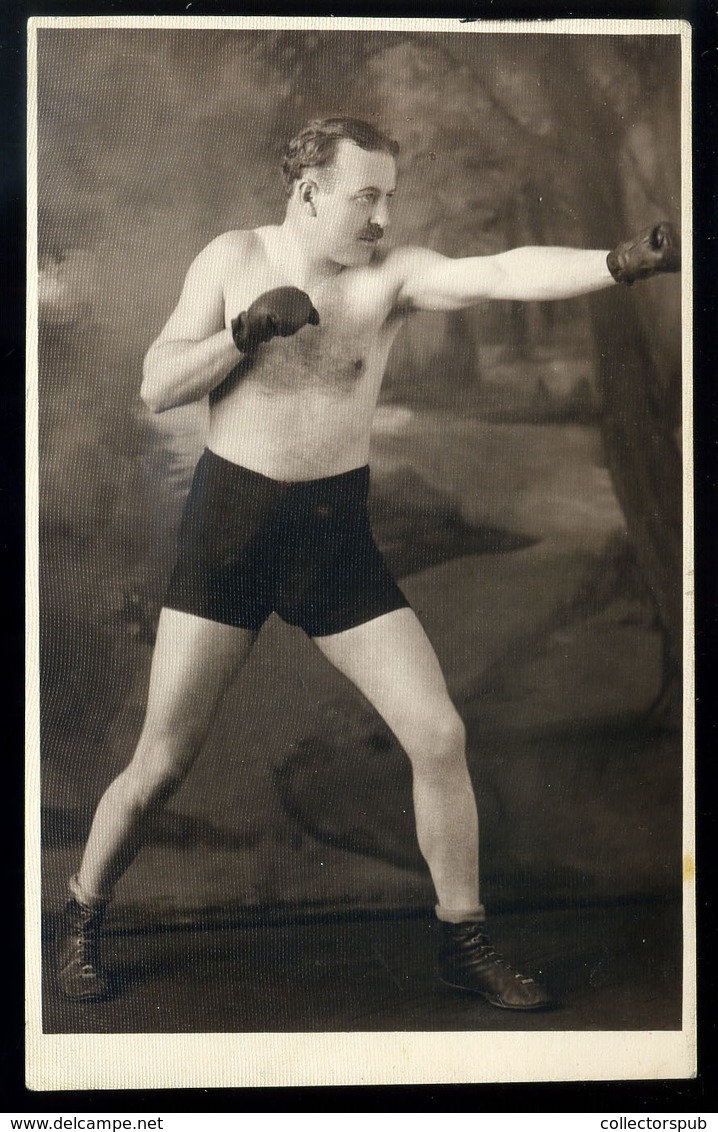 SPORT ökölvívás , Ökölvívó ,   Fotós Képeslap   /  SPORT Boxing Photo Vintage Pic. P.card - Boxe