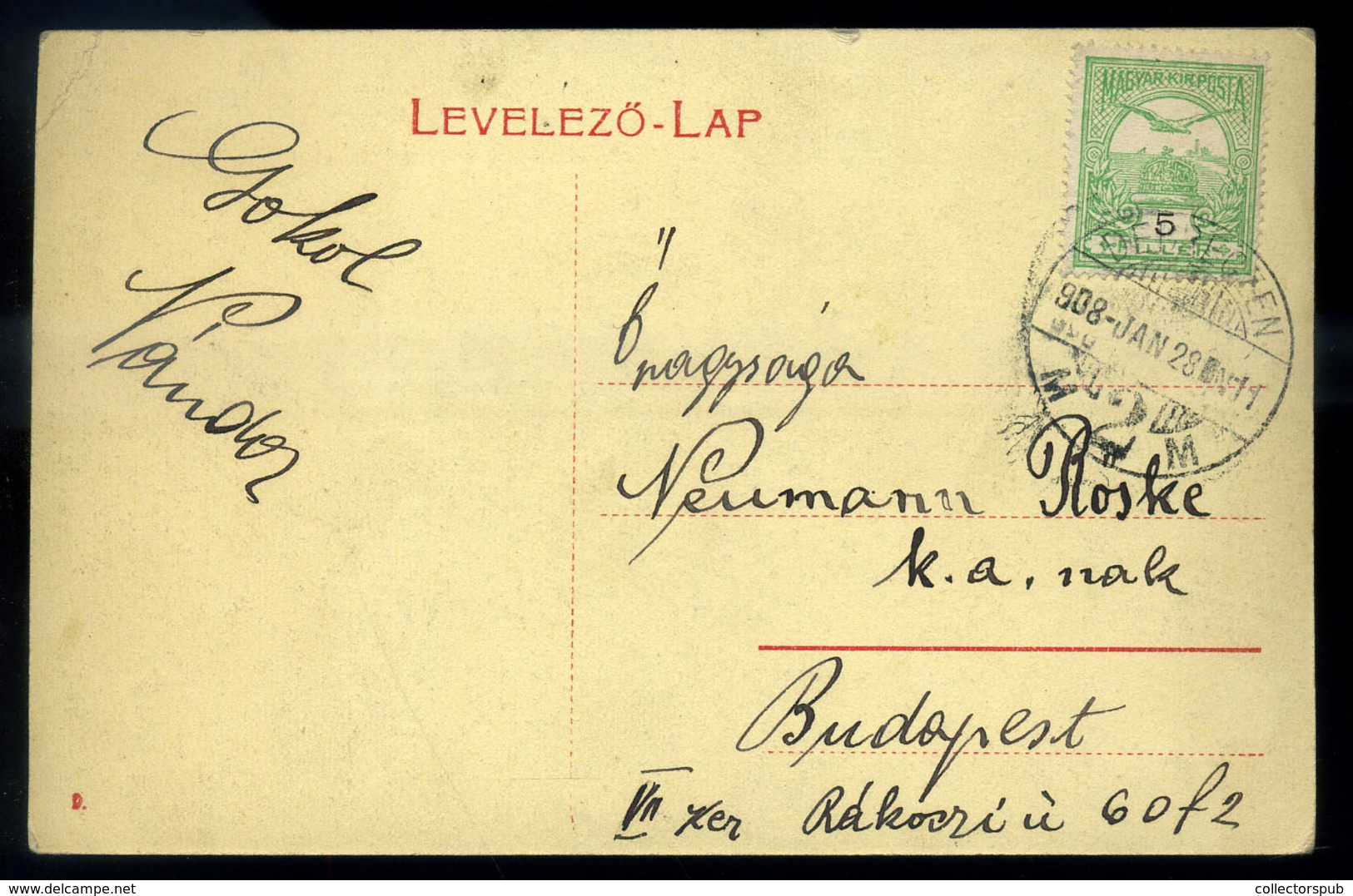DEBRECEN 1908. Talyigás, Régi Képeslap  /  Wheelbarrow Vintage Pic. P.card - Hungría