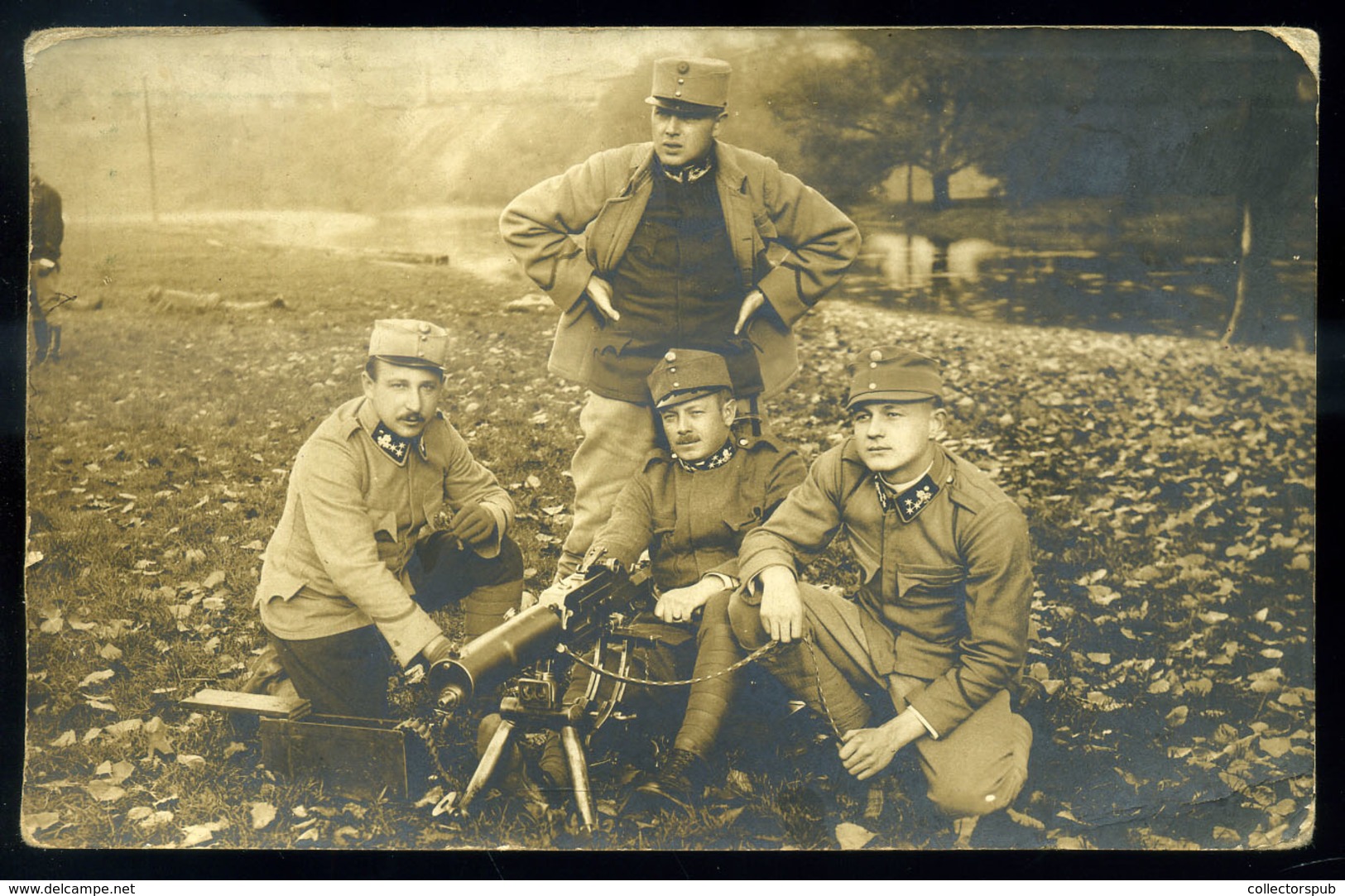 I. VH. Katonák, Fotós Képeslap, Tábori Postával  /  WW I Soldiers Photo Vintage Pic. P.card Via FPO - Hungary